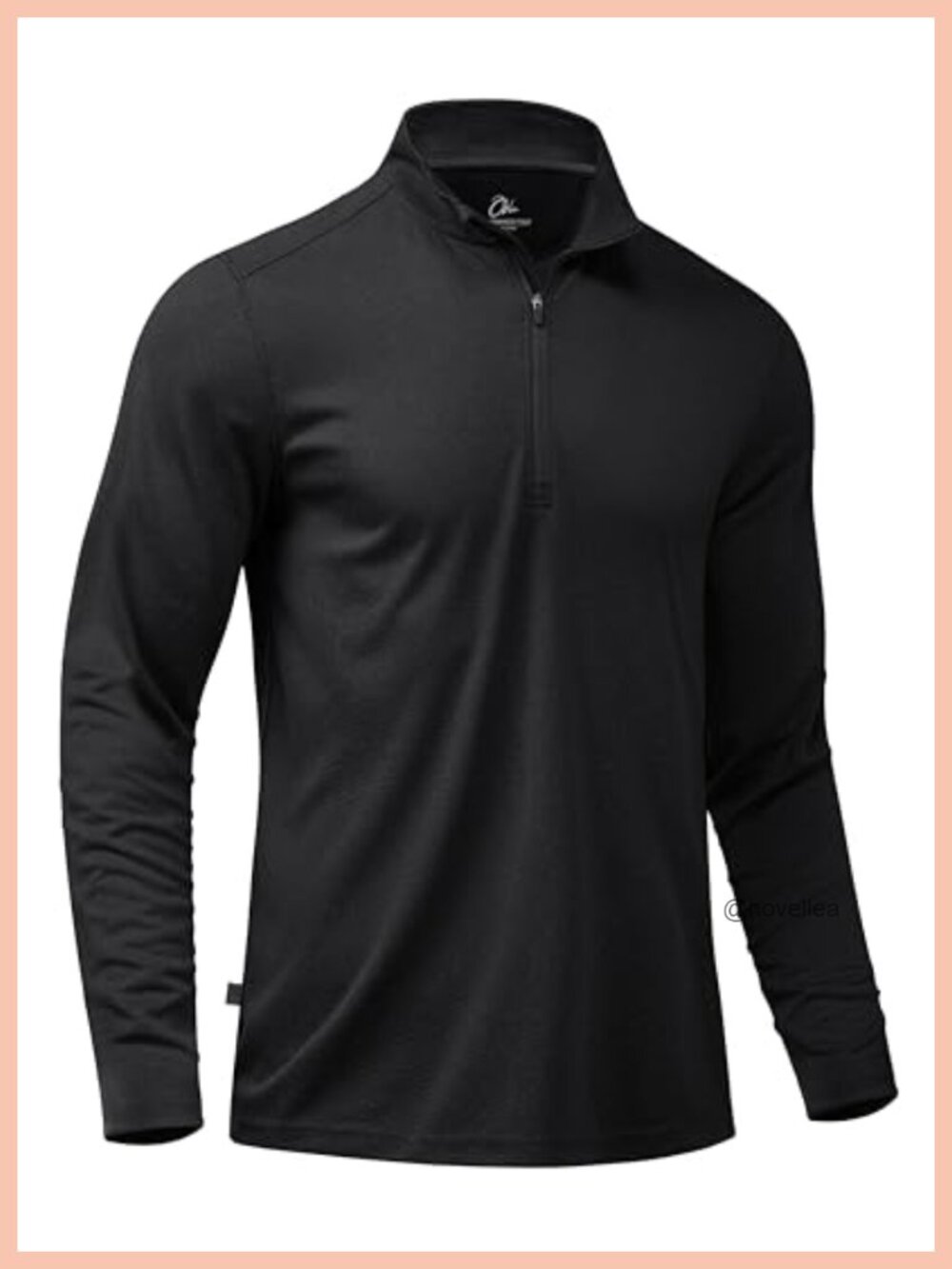 Men's Quarter Zip Long Sleeve Golf Pullover Mock Neck Sweatshirt